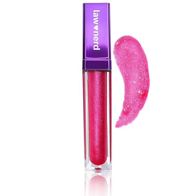 Gerard Cosmetics Emily D Baker X Lighted Lip Gloss - Objection | Sheer Pink Lip Gloss w/Iridescent Pearl Finish | Moisturizing Lip Gloss with Light & Mirror | Cruelty Free | Made in the USA
