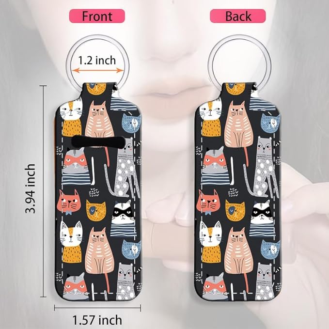 Chapstick Holder Keychain Holder Neoprene Lip Balm Lipstick