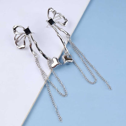 Vintage Butterfly Dangle Earrings Long Butterfly