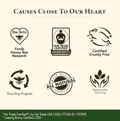 Bee Bella Lip Balm, Unscented (Unflavored), Organic