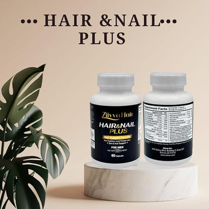 Hair Vitamins for Men - All Natural Vegan Biotin 5000 Mcg Capsules - Hair Supplements for Growth & Thickness - Promote Healthier Hair, Skin, Nails - Hair Growth Supplement Formula