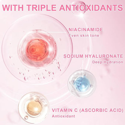 5Pcs Skin Care Set Sakura Women Beauty Gift Sets Korean Skin Care Kit with Cleanser, Face Serum, Face Cream,Toner,Eye Cream, Mud Mask - Skin Care Routine Kit for Women (Sakura)