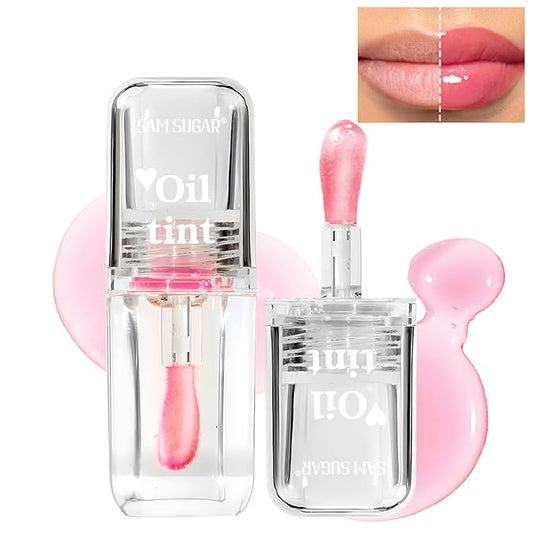 Plumping Lip Oil Tint,Moisturizing Transparent Color Changing Lip Plumping