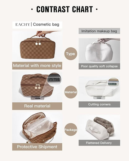 Eachy travel makeup bag,large capacity