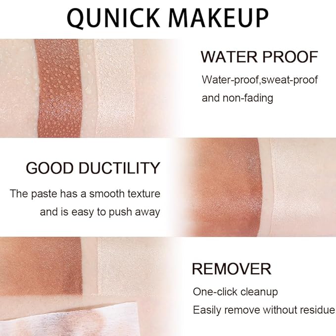 Kaely 2Pcs Cream Contour Highlighter Stick Kit,Bronzer Cheek Stick Waterproof,04+07