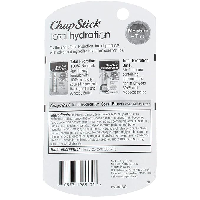 ChapStick Total Hydration Coral Blush 0.12 oz