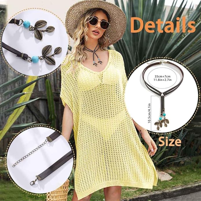 Y2K Necklace Puffy Turquoise Beaded Necklaces