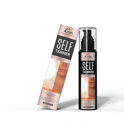 Self Tanner Tanning Lotion - Self Tanning Lotion for Body - Clean with Natural and Organic Ingredients Sunless Tanning Lotion Self Tanner For Fake Tan & Quick Tan, Medium to Dark