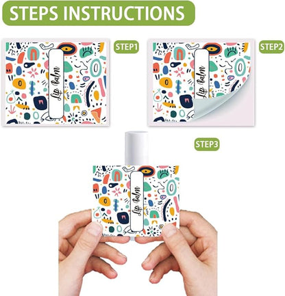 OLYCRAFT 100Pcs Self-Adhesive Lip Balm Tag