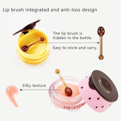 4PCS Bee Lip Balm Honey Lip Exfoliator
