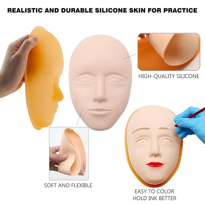 Makeup Practice Face Kit - Includes 6PCS Practice