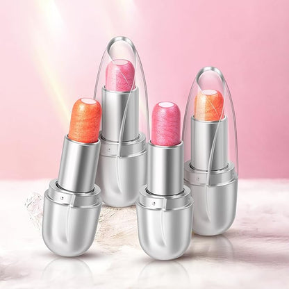 Jelly Glitter Lipstick, Magic Color Changing Lip Stain Queen, Hydrating Long Lasting Tinted Lip Balm with Creamy Texture, High Pigmented Non-Stick Lip Stain Glitter Lip Gloss Makeup, 03