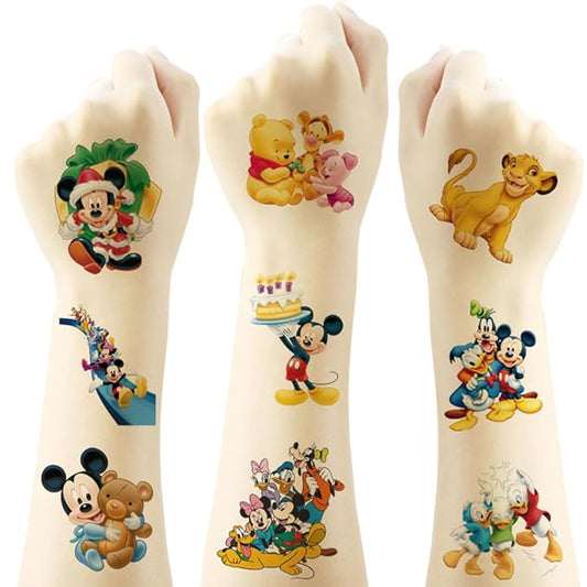 20 Sheets Disney Temporary Tattoos for Kids, Mickey Christmas Rewards