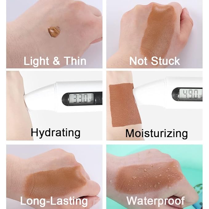2 Pack Liquid Foundation Cream for Face Makeup,Durable