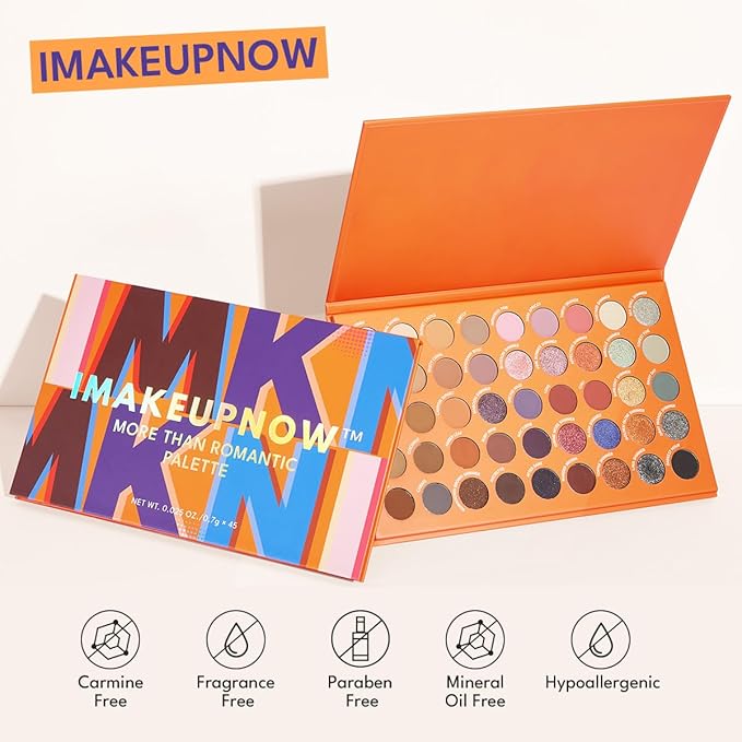 45 Shades Eyeshadow Palette, Highly Pigmented Neutral Tones