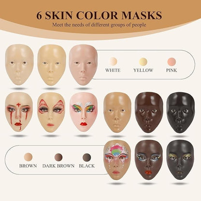 Make Up Practice Face, Face Painting Mannequin Head