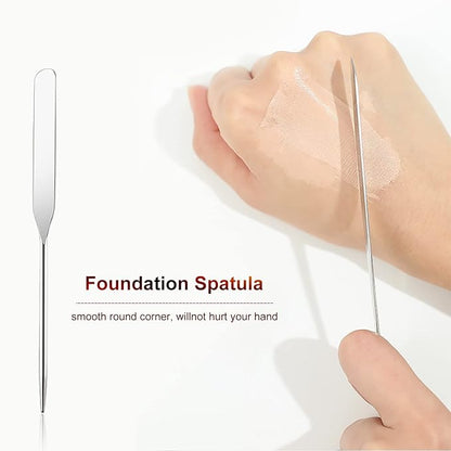 Professional Stainless Steel Makeup Palettes Makeup Spatula set,