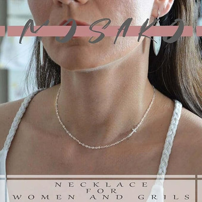 Dainty Cross Pendant Necklace Choker Necklace Chain Christian
