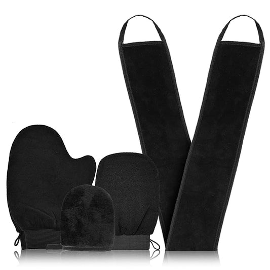 Self Tanning Mitt Applicator Kit, Self Tan Glove, Face Tan Mitt, Back Lotion Applicator, Exfoliating Glove for Self Tanner Fake Bake Tan