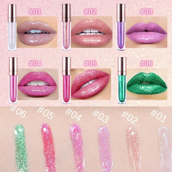 GECOMO Colorful Explosive Pearlescent Lip Gloss