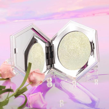 Shimmer Pearl Champagne Gold Highlighter Makeup Contour Palette,Face