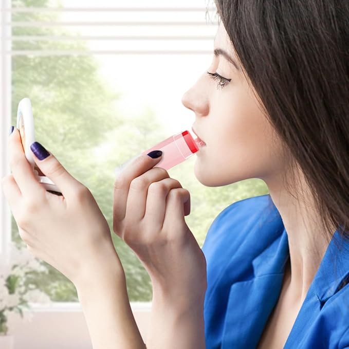 50 Pack 5ml Empty Lip Balm Tubes Refillable Lip Balm Containers DIY Plastic Lipstick Tubes Lip Gloss Balm Holder (clear)