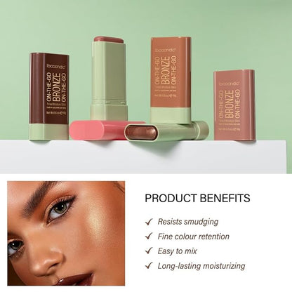 Multi-Use On The Go Bronzer Stick, Cream Contour Soft Glow)