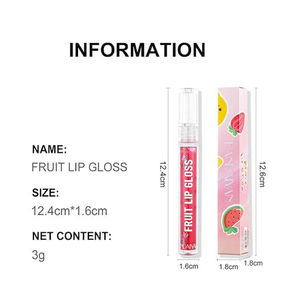 Plumping Lip Oil Set, Clear Lip Gloss for Lip Care, Fruit Flavour Hydrating Lip Glow Oil Toot Lip Oil, Nourishing, Non-sticky