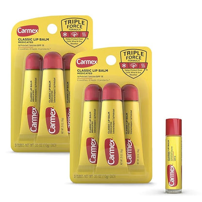 Carmex Classic Medicated Lip Balm Pack,