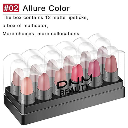 12Pcs Mini Capsule Makeup Lipstick Pills Mini Set Lipstick