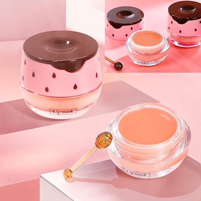 2 Pack Strawberry Lip Sleeping Mask,Plumping