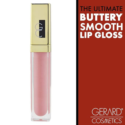 Gerard Cosmetics Color Your Smile Lip Gloss Spring Fling | Super Pigmented Pale Pink Lip Gloss with LED Light and Mirror | Shiny Finish | Hydrating Liquid Lip Color | Cruelty Free and Made in USA