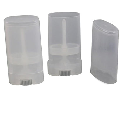 15ml Empty Oval Lip Balm Tubes Clear/White