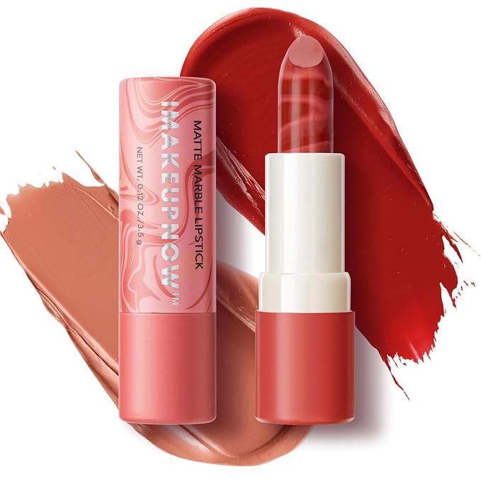 2PCS Marbled Matte Lip Stick Makeup Coverage,