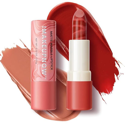 2PCS Marbled Matte Lip Stick Makeup Coverage,