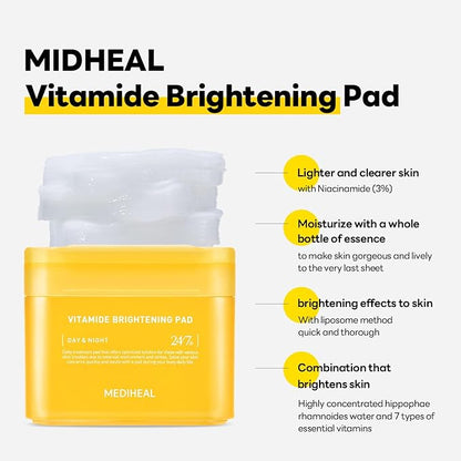 Mediheal Retinol Collagen Under Eye Patches & Vitamide Pad for Daily Skin Toning