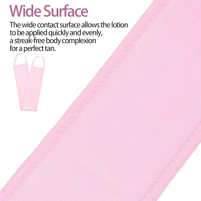 3 Pack Self Tanning Mitt Applicator Kit Set Self Tan Back Applicator with Self Tanning Glove for Self Tan Mitt Mini Self Tan Glove and Sunscreen Brush (Pink)