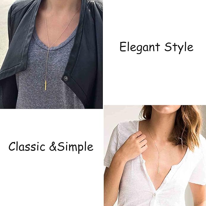 Boho Long Bar Necklace Choker Y Lariat Necklace