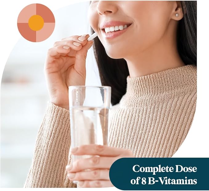 Pattern Wellness Vitamin B Complex Supplement - Complete Dose of Essential B Vitamins - Cognitive & Cell Support - 3rd Party Lab Tested - 60 Capsules