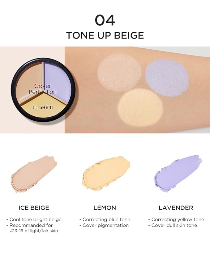 THESAEM Cover Perfection Triple Pot Concealer 03 Correct Skin Tone