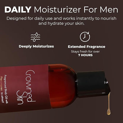 King, Reign, and Monarch Cologned Body Oil Bundle | Sensual, Nautical, & Spicy Scents | Infused with Organic Shea & Mango Butters | Moisturizing Formula with All-Day Fragrance