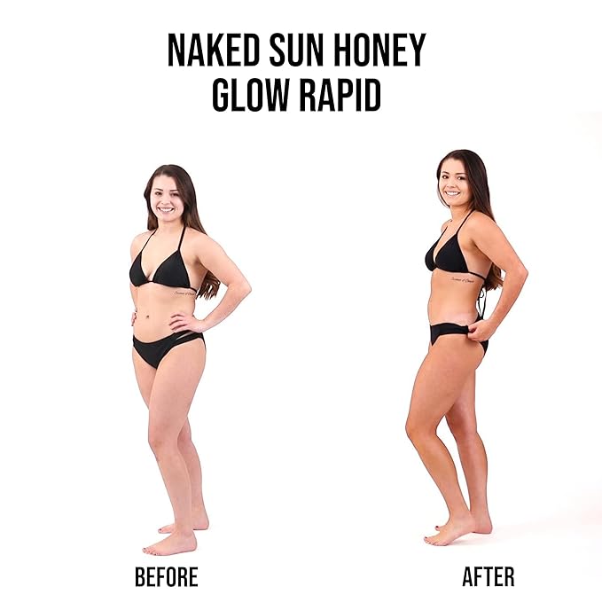 Naked Sun Honey Glow Violet Rapid Spray Tan Solution - 32 oz Airbrush Sunless Self Tan Spray