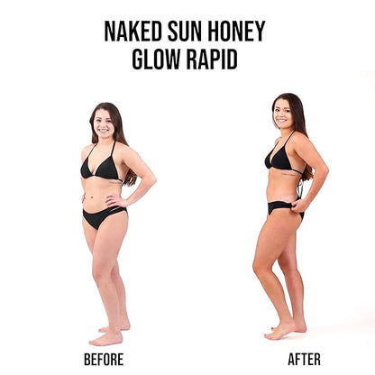 Naked Sun Honey Glow Violet Rapid Spray Tan Solution - 32 oz Airbrush Sunless Self Tan Spray