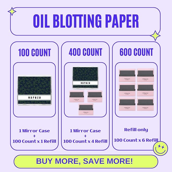[400 Counts + Mirror Case] Natural Bamboo Charcoall