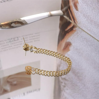 Heart Jacket Earring for Women Gold