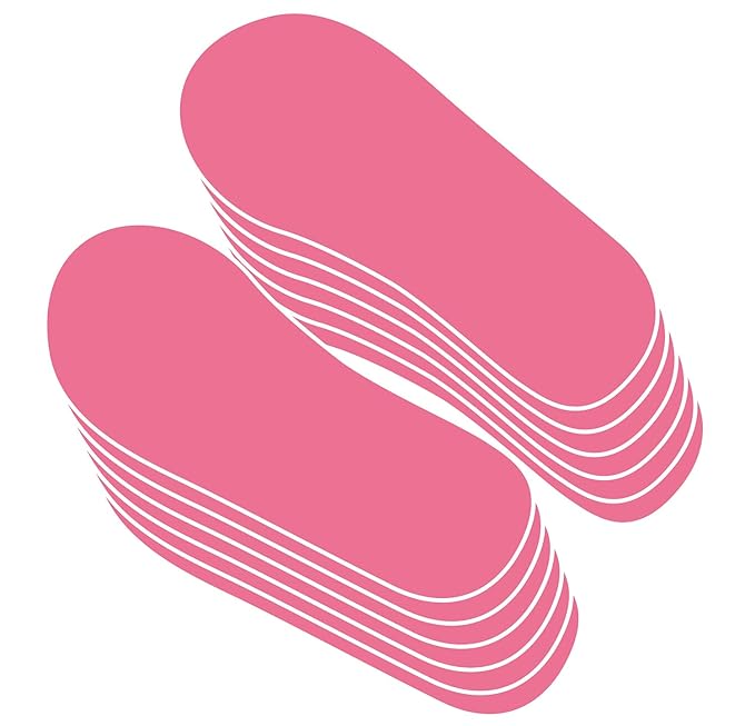 50Pairs(100Feets) Professional Quality Sunlees Tan Black Spray Tanning Feet Protectors (PINK)