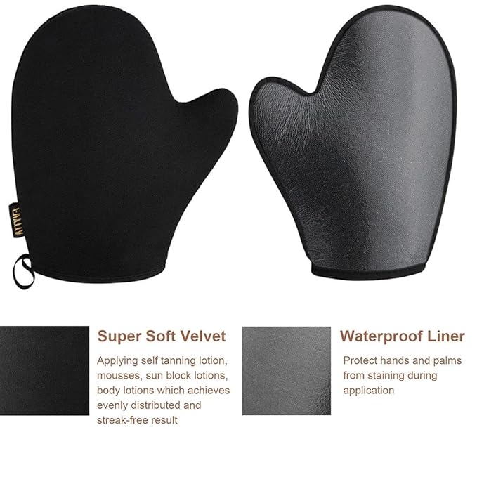 Tanning Mitts Self Tanner Mitt Applicator, EVYTTA Self Tanning Mitt Applicator Self Tan Mitt Applicator, Tanning Glove for Self Tan Mit Self Tanner Mit, Sunless Tanner Mitt Self Tanner Glove