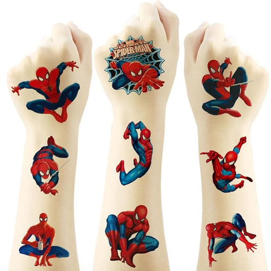 20 Sheets Spider Man Temporary Tattoos for Kids, Christmas Rewards