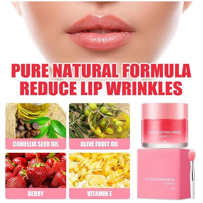 Sleeping Lip Mask,Organic Vitamin C Lip