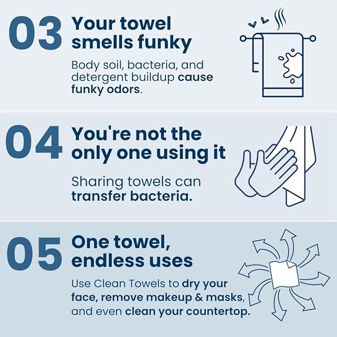 Clean Skin Club Clean Towels XL, USDA Certified